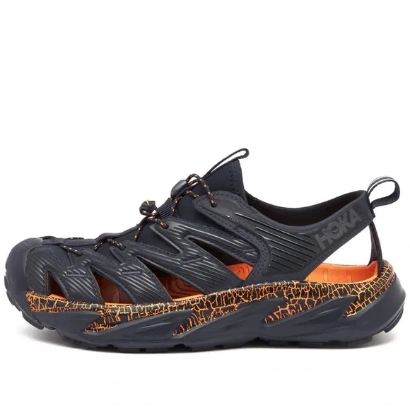 NWT Hoka Hopara Hiking Sandal Wet / Dry exploring shoe - blue graphite / orange